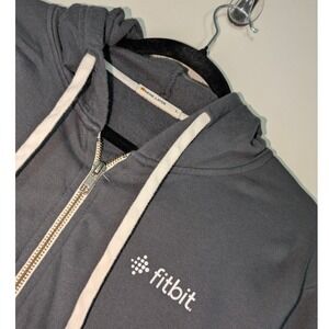 Marine Layer x‎ Fitbit Hoodie Large Gray Zip Up Sweatshirt Made in USA